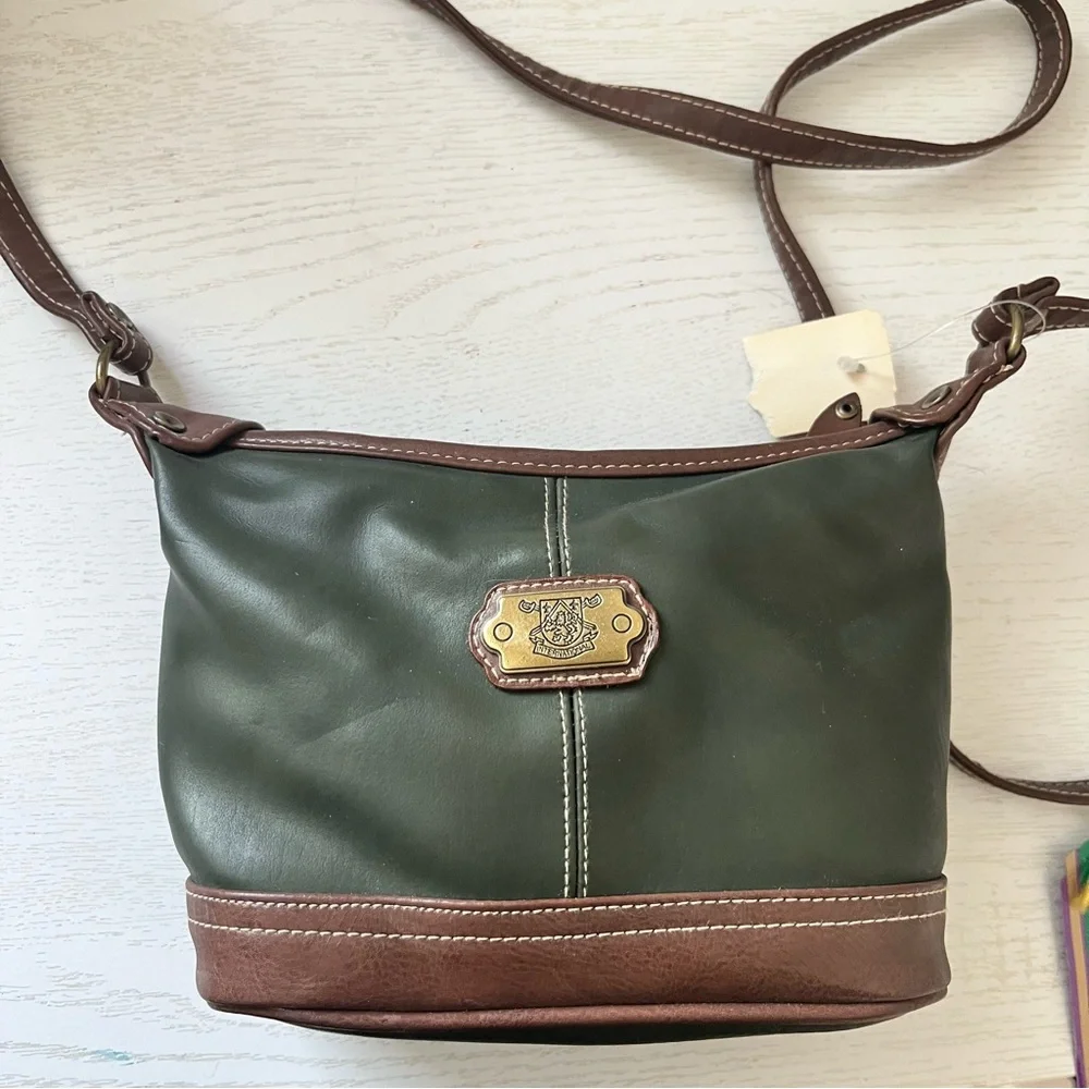 VTG Michael Stevens Y2K Small Retro Bag Crossbody Purse Green Brown Boho Grunge